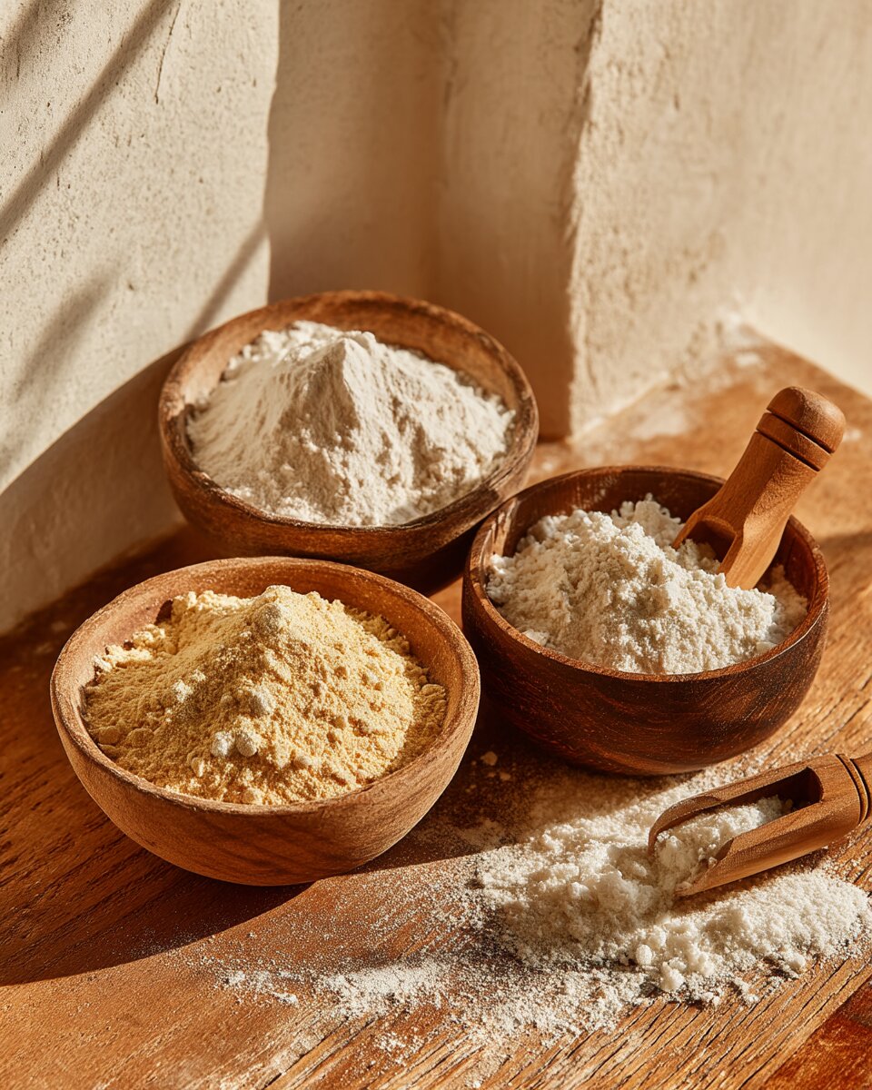 Flour: all-purpose, bread, semolina, 00
