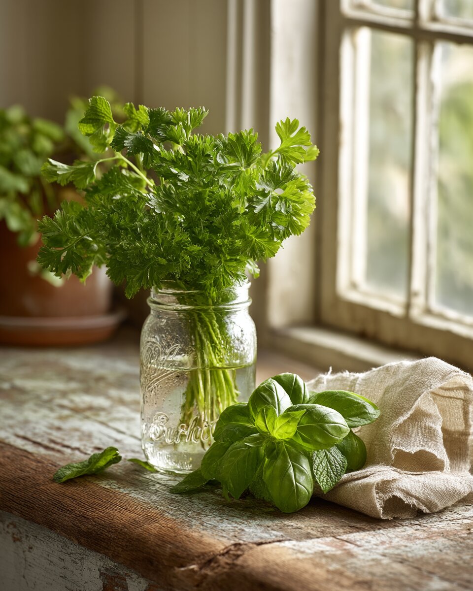 Storing herbs so they last the week
