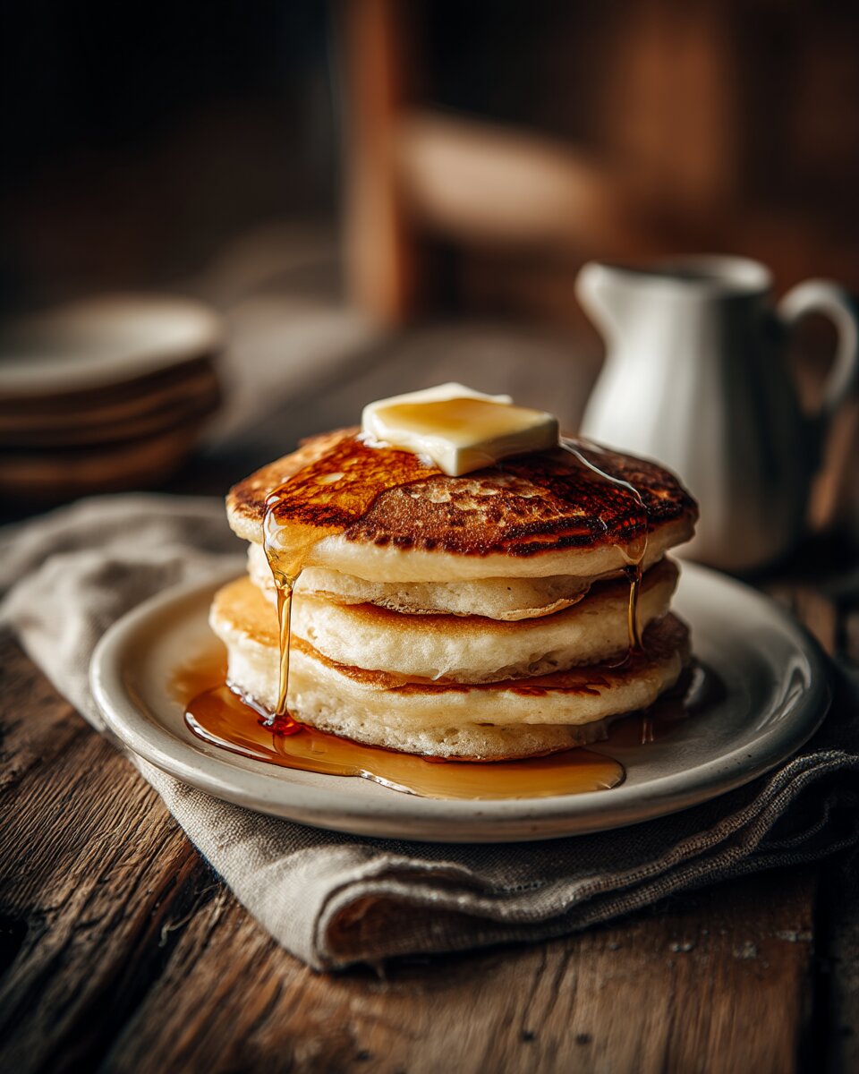 Tall, Soft Buttermilk Pancakes